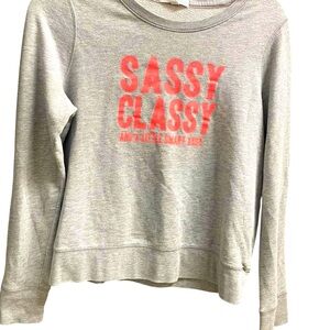 Aeropostale  women's Gray & Pink Crewneck Sweatshirt Size LG